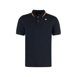K-WAY Men's Short Sleeve Polo Shirt with Striped Collar Men BLUE T-Shirts
